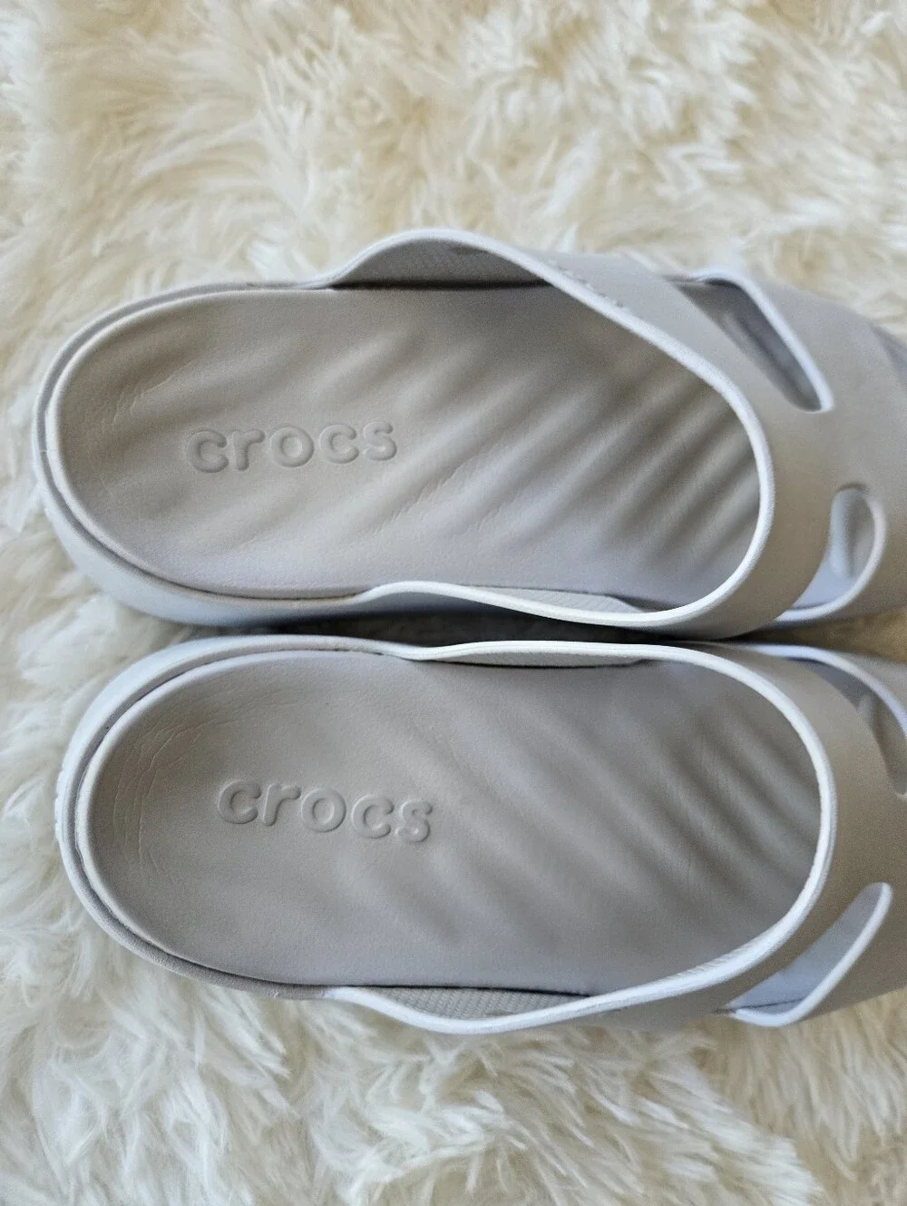 Crocs Baby Blue Getaways Platform H-Strap Slides US 10